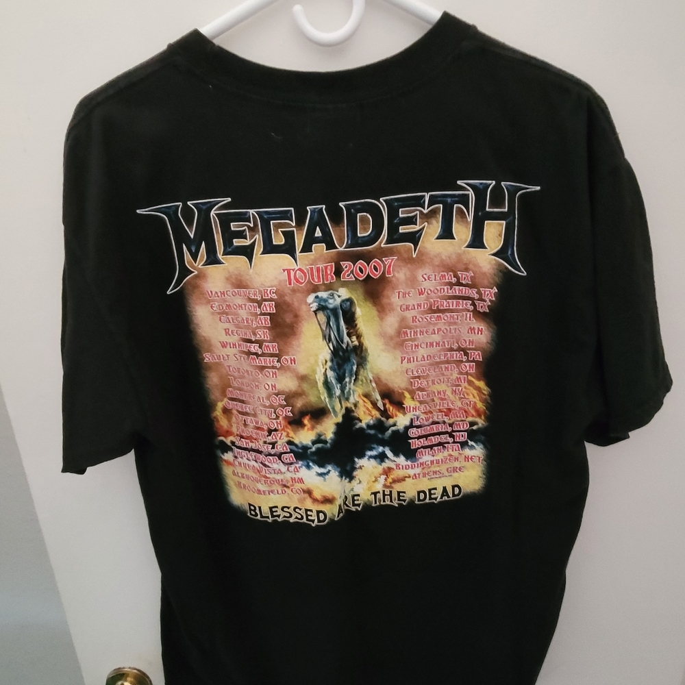 Vintage Megadeath 2007 "Blessed Are The Dead " Concert T-Shirt Size Large